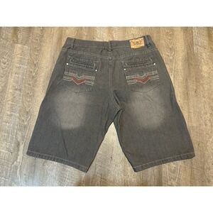 Courage Roughwear Grey Denim Shorts 100% Cotton Streetwear Y2K Mens 40